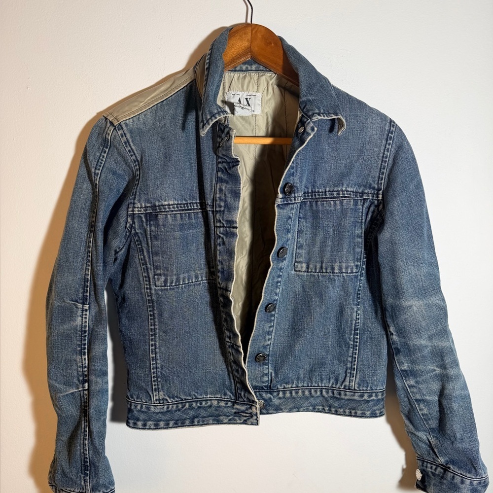 Armani Exchange Denim and Tan Jacket Kids